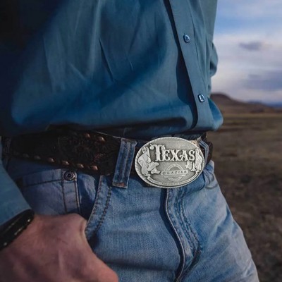 3D Pewter Belt Buckle (3" x 4")